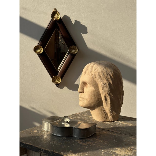 Postmodern Vintage Folk Art Large-Scale Terracotta Head, Circa 1970s For Sale - Image 3 of 13