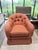 Coastal Set of Kravet Tufted Swivel Club Chairs With Matching Ottoman For Sale - Image 3 of 12