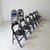 Black Tric Folding Chairs in Black Lacquered Beech by Achille & Pier Giacomo Castiglioni for Bernini, 1960s, Set of 8 For Sale - Image 8 of 10