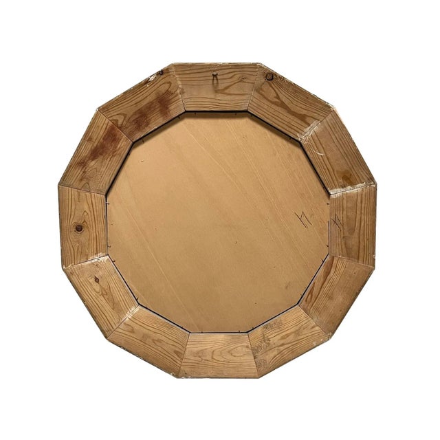 Early 20th Century Italian Silver-Leafed Giltwood Dodecagon Mirror For Sale - Image 5 of 7