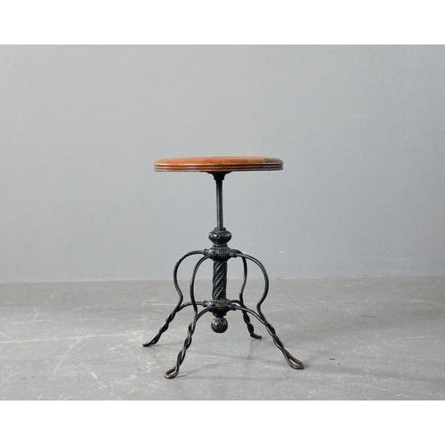 Adjustable Stool by Tonk Brothers, New York, 1900 For Sale - Image 15 of 15