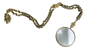 Vintage Accessocraft n.y.c. Gold Tone Lorgnette Magnifier Pendant Necklace