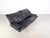 Vintage Italian 2-Seater Sofa in Black Leather, 1980s For Sale - Image 9 of 13