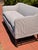 Wood Vintage Elegant Sofa With High Back, Striped Ticking Slipcover For Sale - Image 7 of 8