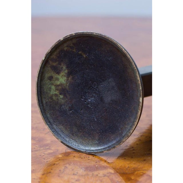 Metal Orchid Bronze Vase from GAB For Sale - Image 7 of 9