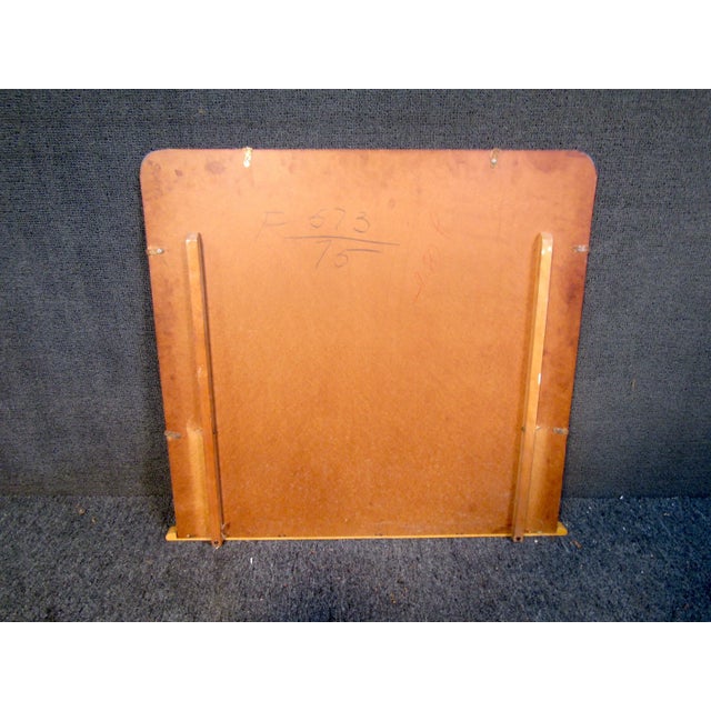 Glass Mid-Century Modern Frameless Vanity Mirror For Sale - Image 7 of 8