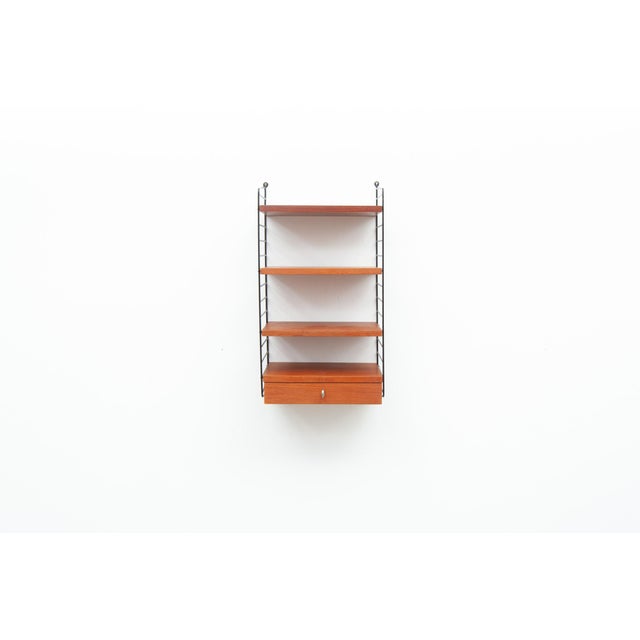 Black String Wall Shelf from Kajsa & Nisse Strinning, 1950s For Sale - Image 8 of 8