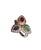 This fabulous vintage hand made sterling silver statement ring from Jaipur India features ruby ,emerald and sapphire and...