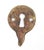 Metal Antique Arts & Crafts Hammered Brass Passage Door Knob Set For Sale - Image 7 of 9