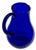 Mid 20th Century Stunning Vintage Retro Art Deco Deep Cobalt Blue Hand Blown Art Glass Pitcher - Circa Mid 20th Century For Sale - Image 5 of 18