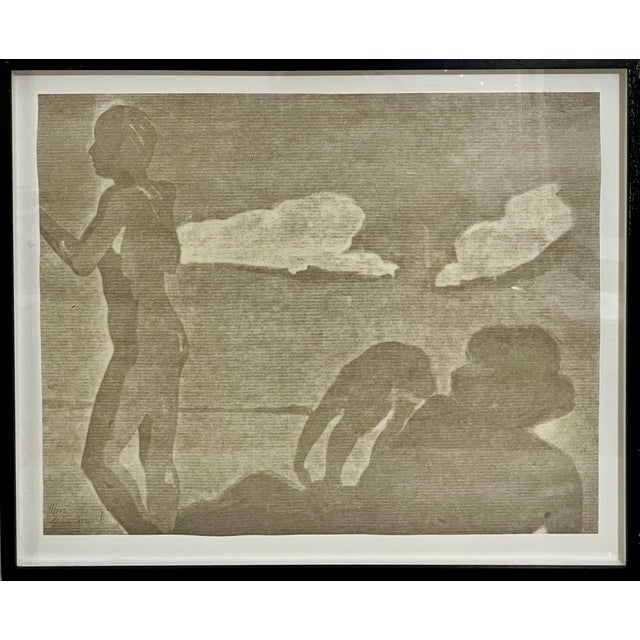 Eric Fischl, Eric Fischl Hand Signed Lithograph Figures on the Beach Pictures Generation Art For Sale