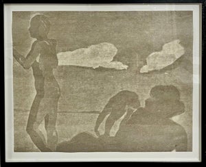 Eric Fischl, Eric Fischl Hand Signed Lithograph Figures on the Beach Pictures Generation Art