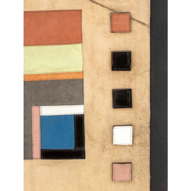 Giorgio Saporiti Giorgio Saporiti Geometric Suede Tapestry For Sale - Image 4 of 6