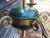 Empire Style Bronze Chandelier with Green Lacquered Bowl, 1950s For Sale - Image 15 of 18
