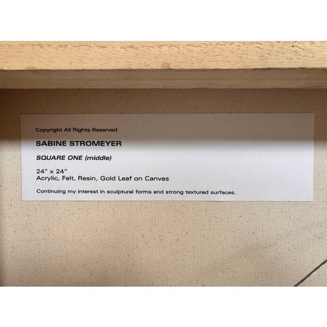 "Square One" Triptych Painting by Sabine Stromeyer b.1962 For Sale - Image 11 of 11