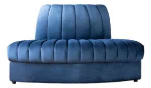 Matthew Izzo Home Estelle Navy Velvet Outside Corner Banquette Sofa