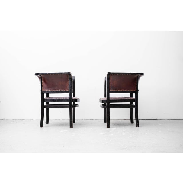 1910s Antique Art Nouveau Armchairs by Marcel Kammerer for Gebrüder Thonet, 1910, Set of 2 For Sale - Image 5 of 18
