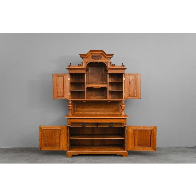 Gründerzeit Oak Buffet, Late 19th Century For Sale - Image 3 of 18