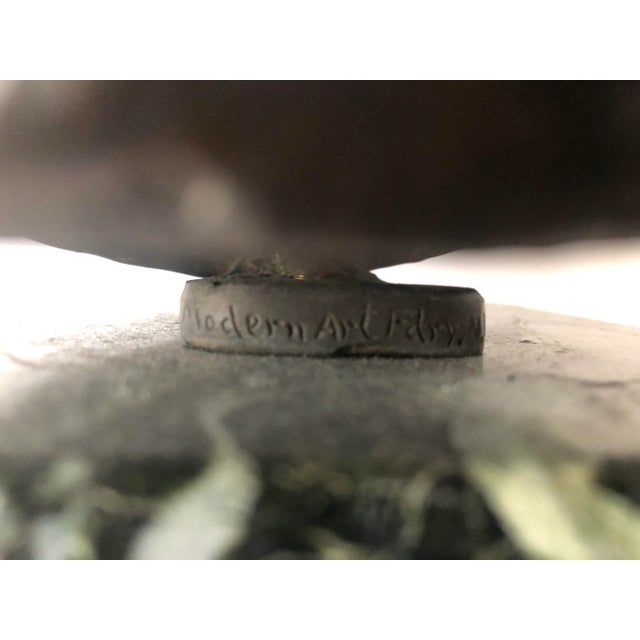 Metal 1947 Bronze Bust of a Man For Sale - Image 7 of 8