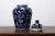 A small size porcelain ginger jar has classic blue and white flowers in vivid and bright glaze (Large size is listed...