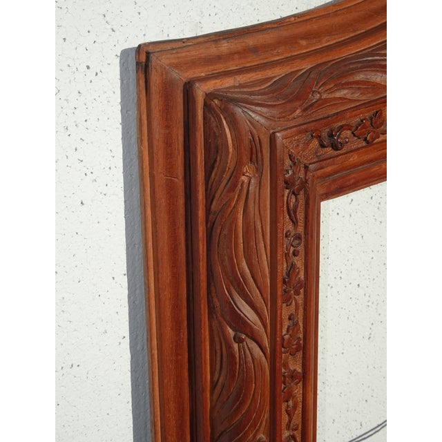 Vintage Solid Wood Brown Federal Style Picture Frame W an Eagle Motif For Sale - Image 11 of 14