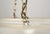 Mid 20th Century Restored Frosted Etched Glass Bowl Brass Chain Pendant Light For Sale - Image 6 of 12