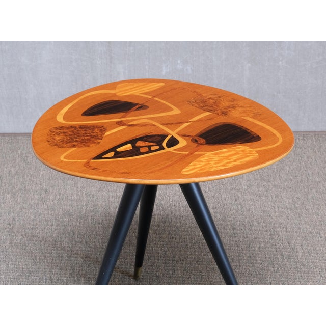 Wood Swedish Modern Intarsia Side Table from H. Sundling Ab, Sweden, 1950s For Sale - Image 7 of 10