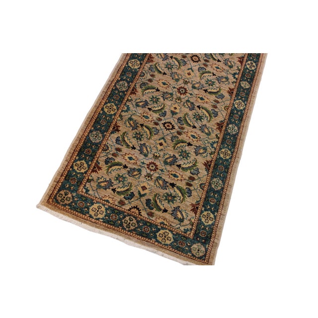 Ziegler 1990's Gray/Green Wool Runner Rug- 2'11'' X 14'9'' For Sale - Image 4 of 10