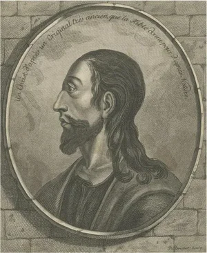 Robert Brichet, Portrait of Jesus Christ, 1800s, Copper Engraving on Paper