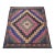 Vintage Persian Sofreh Qashqai Tribal Kilim, Handwoven Wool, Geometric Multicolor Pattern, 4’ X 4’ For Sale