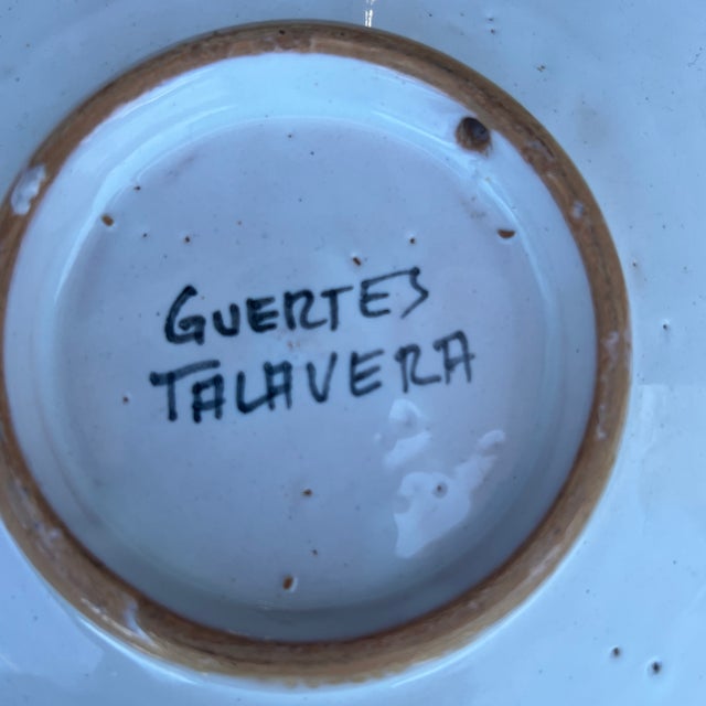 1970s A Vintage Guertes Talavera Polychrome Decorated Plate, Spain, Circa 1970's For Sale - Image 5 of 12