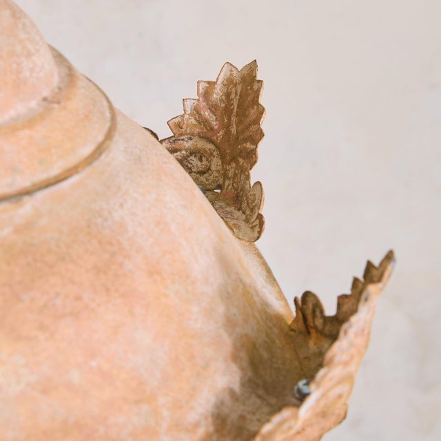 French Aged Metal Lantern Sconce, 1950s - 2 Available For Sale - Image 11 of 12