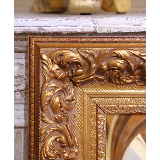 Textile Late 20th Century Italian Oil Painting After Torriglia L’Altalena For Sale - Image 7 of 12