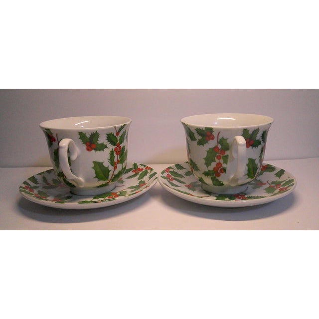 I. Godinger & Co Holly Berry Christmas Cup and Saucer Vintage / Set of 2 / Retired Excellent condition. No chips, cracks,...