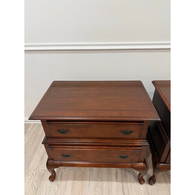 1990s Jaclyn Smith Furniture Collection Nighstands by Largo, Pair For Sale - Image 4 of 12