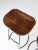 Pair of Vintage Sculpted Wood Saddle Seat Bar Stools With Black Iron Bases For Sale - Image 6 of 11