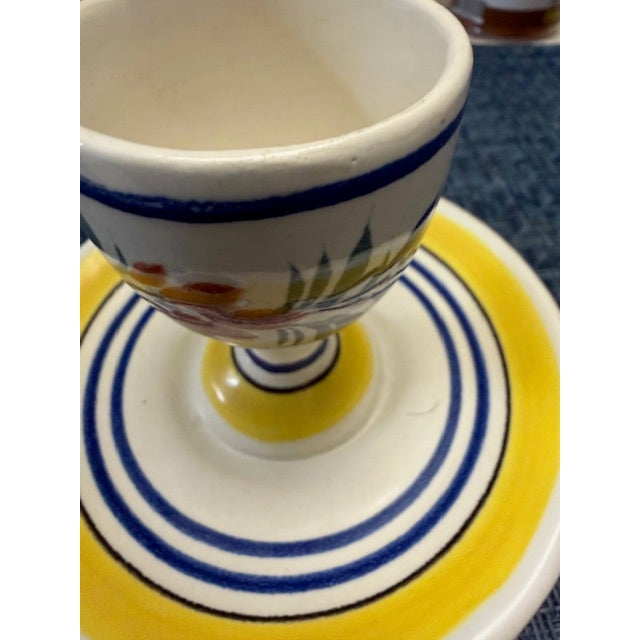 1980s 1980s Henriot Quimper Faience Egg Cup For Sale - Image 5 of 8