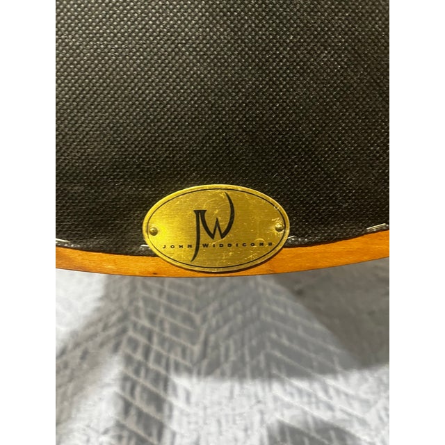 Wood Late 20th Century Pair of John Widdicomb Model 5572 Inlaid Mahogany Federal-Style Armchairs For Sale - Image 7 of 9