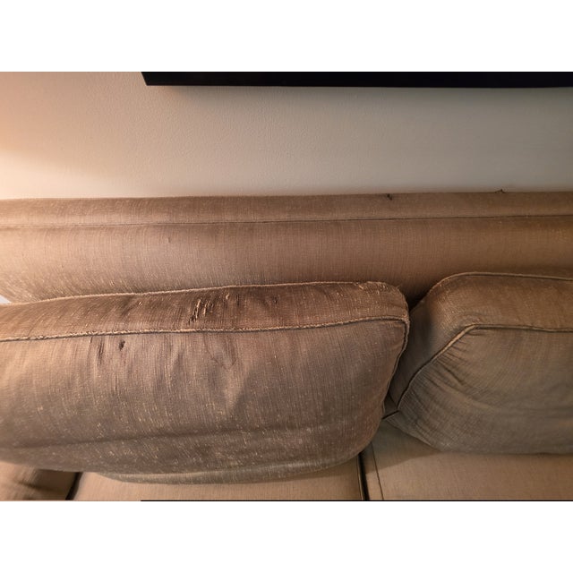 Silver 1960s Edward Wormley Dunbar Mid-Century Modern Couch For Sale - Image 8 of 17