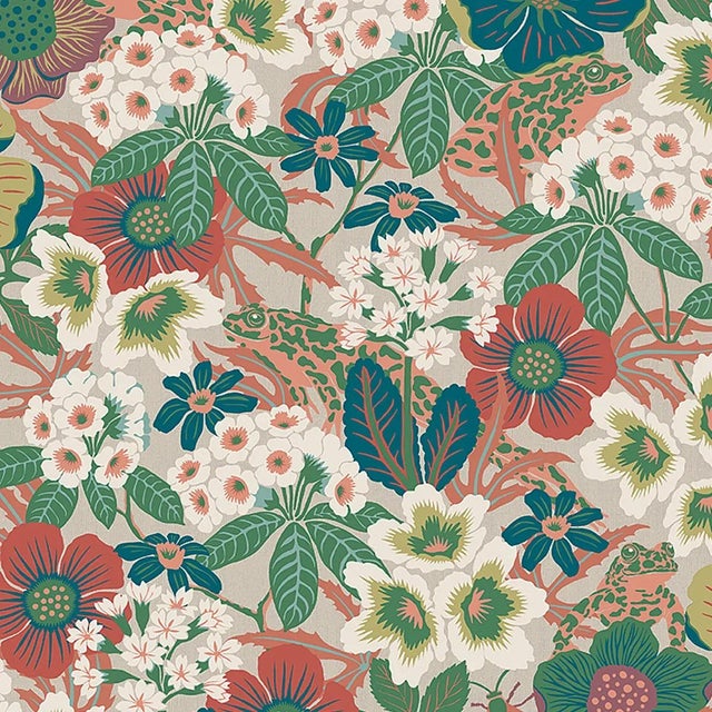 Sample - Borastapeter Kvackstepp Wallpaper in Multi For Sale