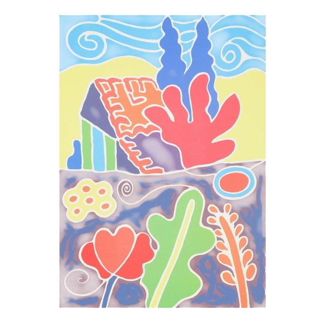 Tom Krøjer, Colorful and Decorative Composition, Serigraphy on Paper For Sale