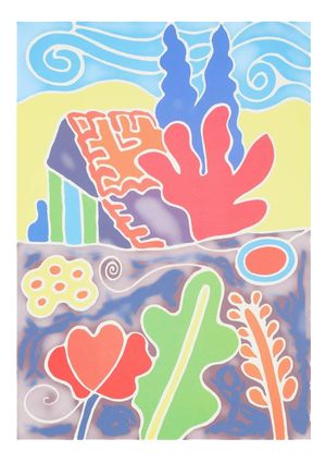 Tom Krøjer, Colorful and Decorative Composition, Serigraphy on Paper