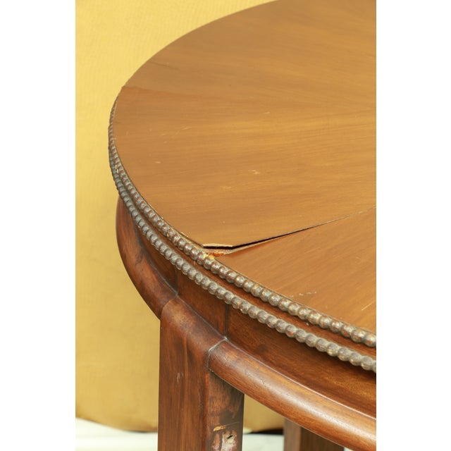 Robert W. Irwin Co. Robert Irwin 1950s Round Walnut Table Mid Century Modern, Card or Office Table For Sale - Image 4 of 11
