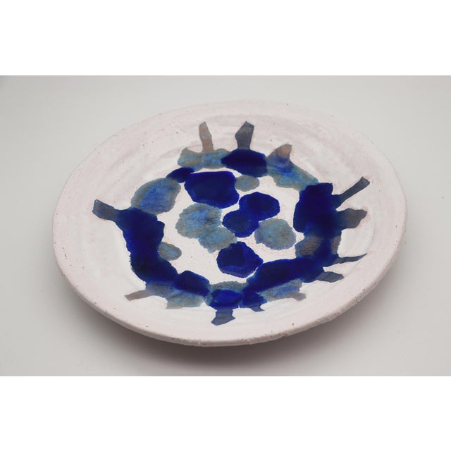 Modern Experimentalism Art Large Plate, French Stoneware For Sale - Image 3 of 12