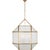 Transitional Suzanne Kasler for Visual Comfort Signature Morris Grande Lantern in Gilded Iron with Frosted Glass For Sale - Image 3 of 4