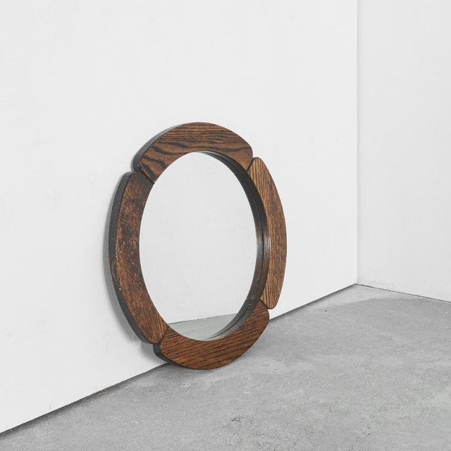 Cloverleaf' Mirror in Solid Oak, 1970s. Simple and elegantly shaped mirror with a cloverleaf design, made in beautiful...