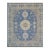 6x9 Traditional Blue Geometric Medallion Modern Hand Knotted Wool Carpet Rug For Sale