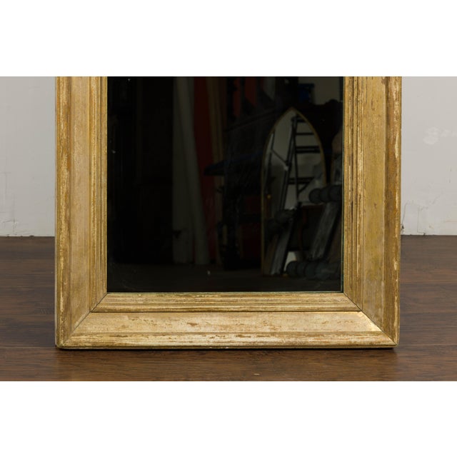 19th Century French Painted Wood Rectangular Mirror with Rustic Character For Sale - Image 10 of 12