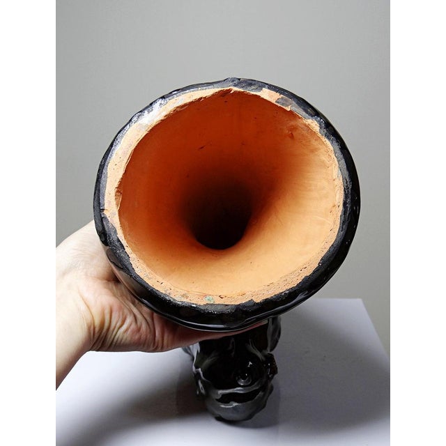 Horse Head or Chess Knight in Glazed Terracotta, France, 1980s For Sale - Image 16 of 17