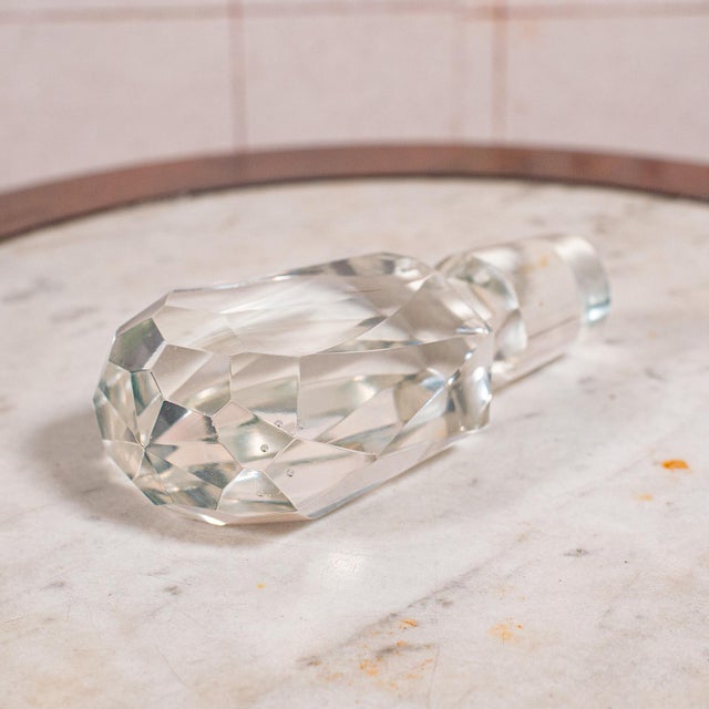 Antique Whiskey Decanter, English Glass Scotch Bottle, Silver Collar, Hallmarked For Sale - Image 12 of 12